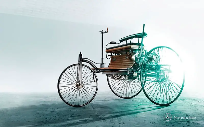 What was the Mercedes first car and how was it made?