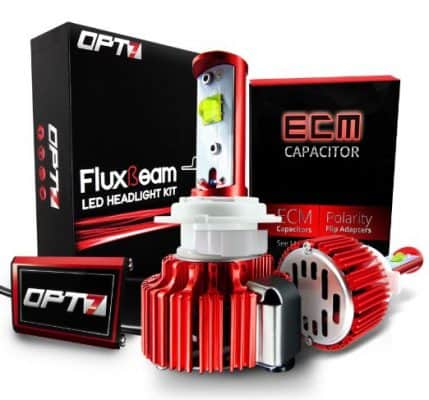 OPT7 LED Headlight Bulbs w/ Clear Arc-Beam Kit - H7 - 60w 7,000Lm 6K Cool White CREE - Best LED Headlights