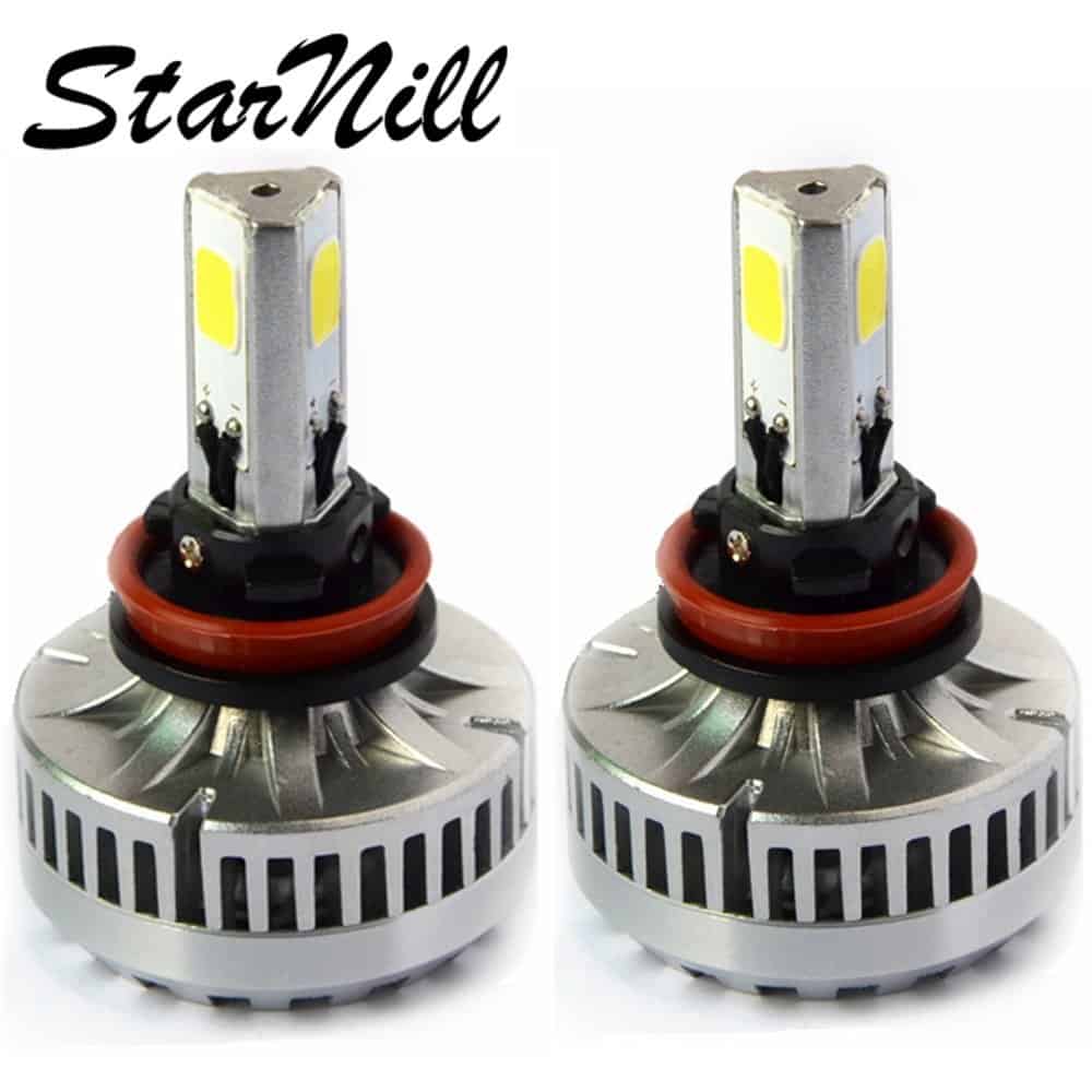 Roll over image to zoom in Starnill LED Headlight Conversion Kit - All Bulb Sizes - 80W 7200LM COB LED - Replaces Halogen &amp; HID Bulbs (H11)