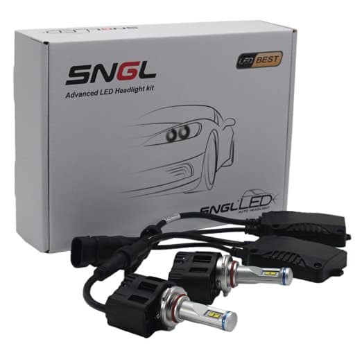 SNGL® Super Bright LED Headlight Bulbs - Adjustable Focus Length Conversion Kit - 9005 (H10 , HB3 , 9145) - 110w 10,400Lm 6000K Cool White - 2 Yr Warranty