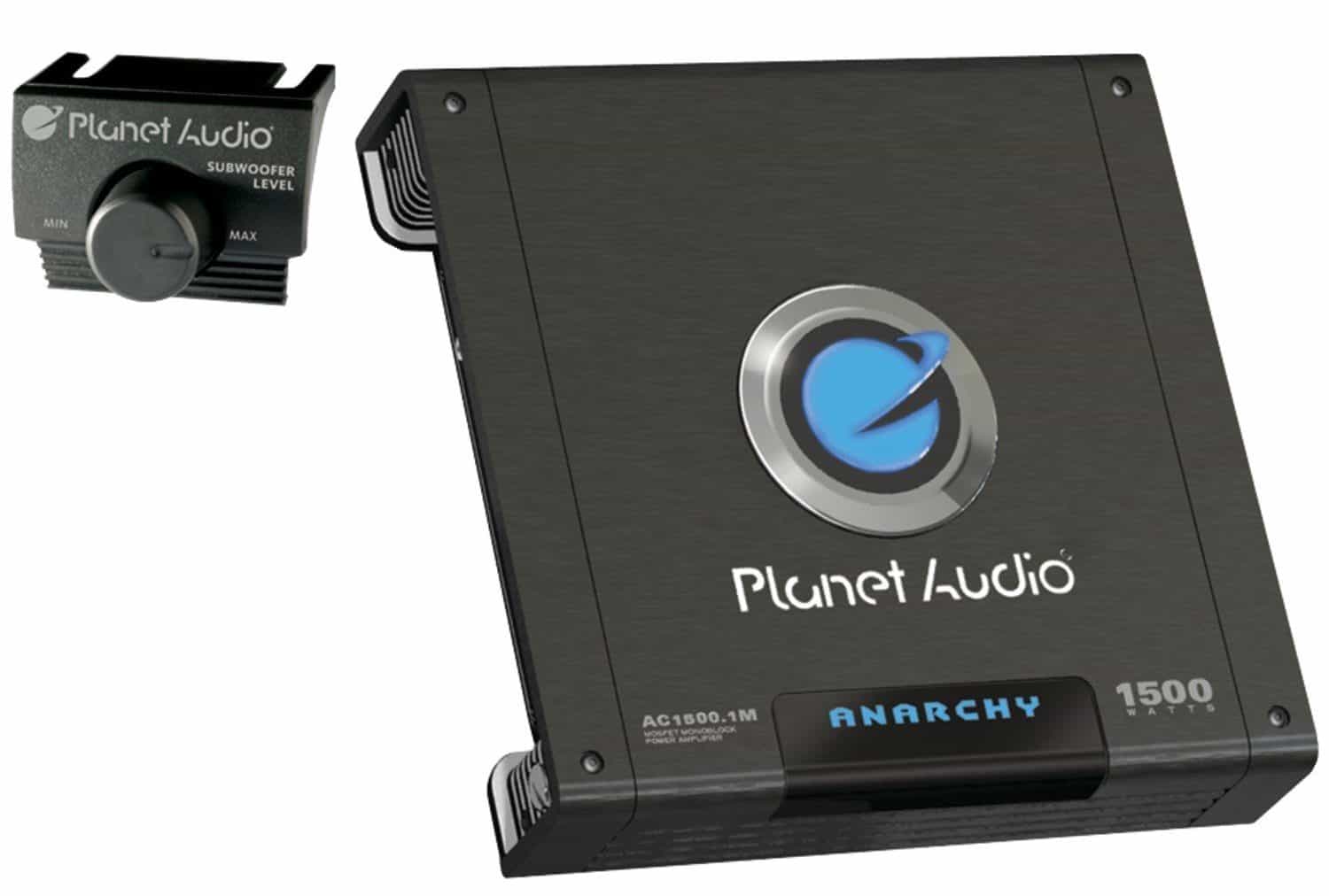 Planet Audio AC1500.1M ANARCHY 1500-Watt Monoblock Class A/B 2 to 8 Ohm Stable Monoblock Amplifier with Remote Subwoofer Level Control